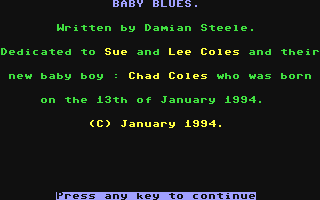 C64 GameBase Baby_Blues The_Adventure_Workshop 1994