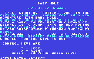 C64 GameBase Baby_Mole PCW_(Popular_Computing_Weekly)/Sunshine_Publications_Ltd. 1986