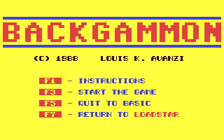 C64 GameBase Backgammon Loadstar/Softdisk_Publishing,_Inc. 1988
