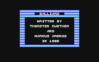 C64 GameBase Balliard Markt_&_Technik/64'er 1987