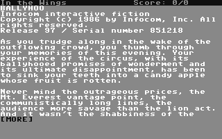 C64 GameBase Ballyhoo Infocom 1985