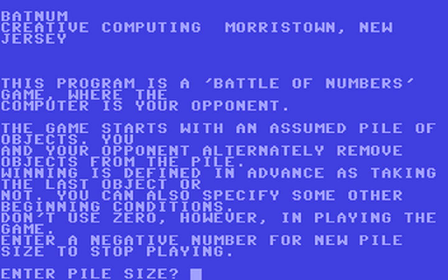 C64 GameBase Batnum Creative_Computing 1978
