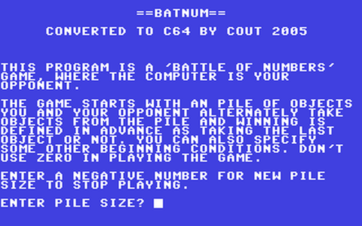 C64 GameBase Batnum (Not_Published) 2005