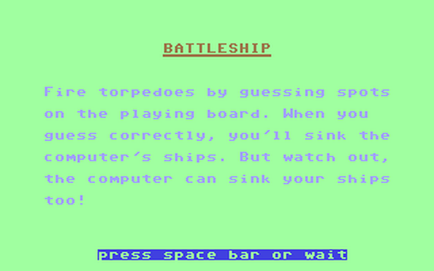 C64 GameBase Battleship ShareData,_Inc. 1987