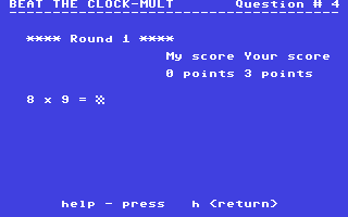 C64 GameBase Beat_the_Clock_-_Multiply Commodore_Educational_Software 1982