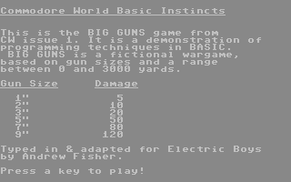C64 GameBase Big_Guns Creative_Micro_Designs,_Inc./Commodore_World 1994