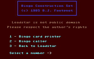 C64 GameBase Bingo_Construction_Set Loadstar/Softdisk_Publishing,_Inc. 1987