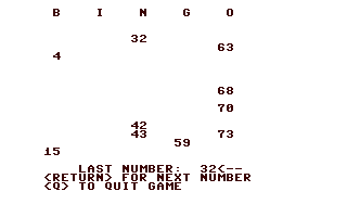 C64 GameBase Bingo Loadstar/Softalk_Production 1984
