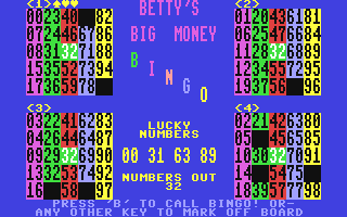 C64 GameBase Bingo Tynesoft 1984