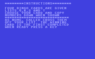 C64 GameBase Bingo Century_Communications_Ltd. 1985