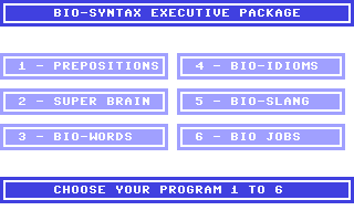 C64 GameBase Bio-Syntax_Executive_Package Bio-Syntax_Method_Oy 1997