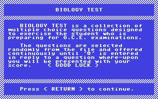 C64 GameBase Biology_Test_-_'O'_Level Paxman_Promotions 1983