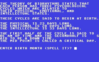 C64 GameBase Biorhythm HPBooks 1984
