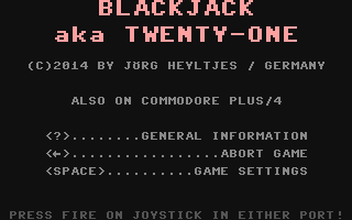 C64 GameBase Blackjack_aka_Twenty-One (Public_Domain) 2014