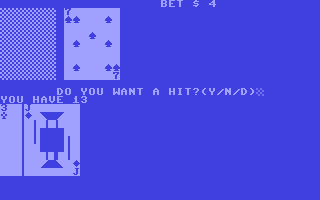C64 GameBase Blackjack Commodore 1982