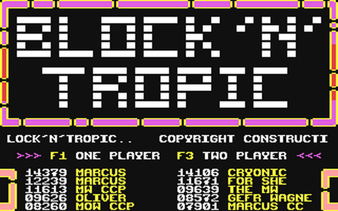 C64 GameBase Block'n'Tropic (Public_Domain) 1988