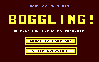 C64 GameBase Boggling! Loadstar/Softdisk_Publishing,_Inc. 1988