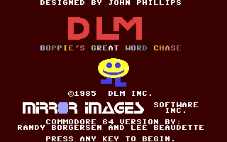 C64 GameBase Boppie's_Great_Word_Chase DLM_(Developmental_Learning_Materials) 1985
