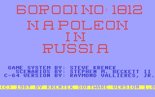 C64 GameBase Borodino:_1812_-_Napoleon_in_Russia Krentek_Software 1987