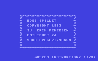 C64 GameBase Boss_Spilet Ny_Elektronik_ApS/SOFT_Special 1985