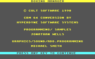 C64 GameBase Boxing_Manager Cult_Games 1990