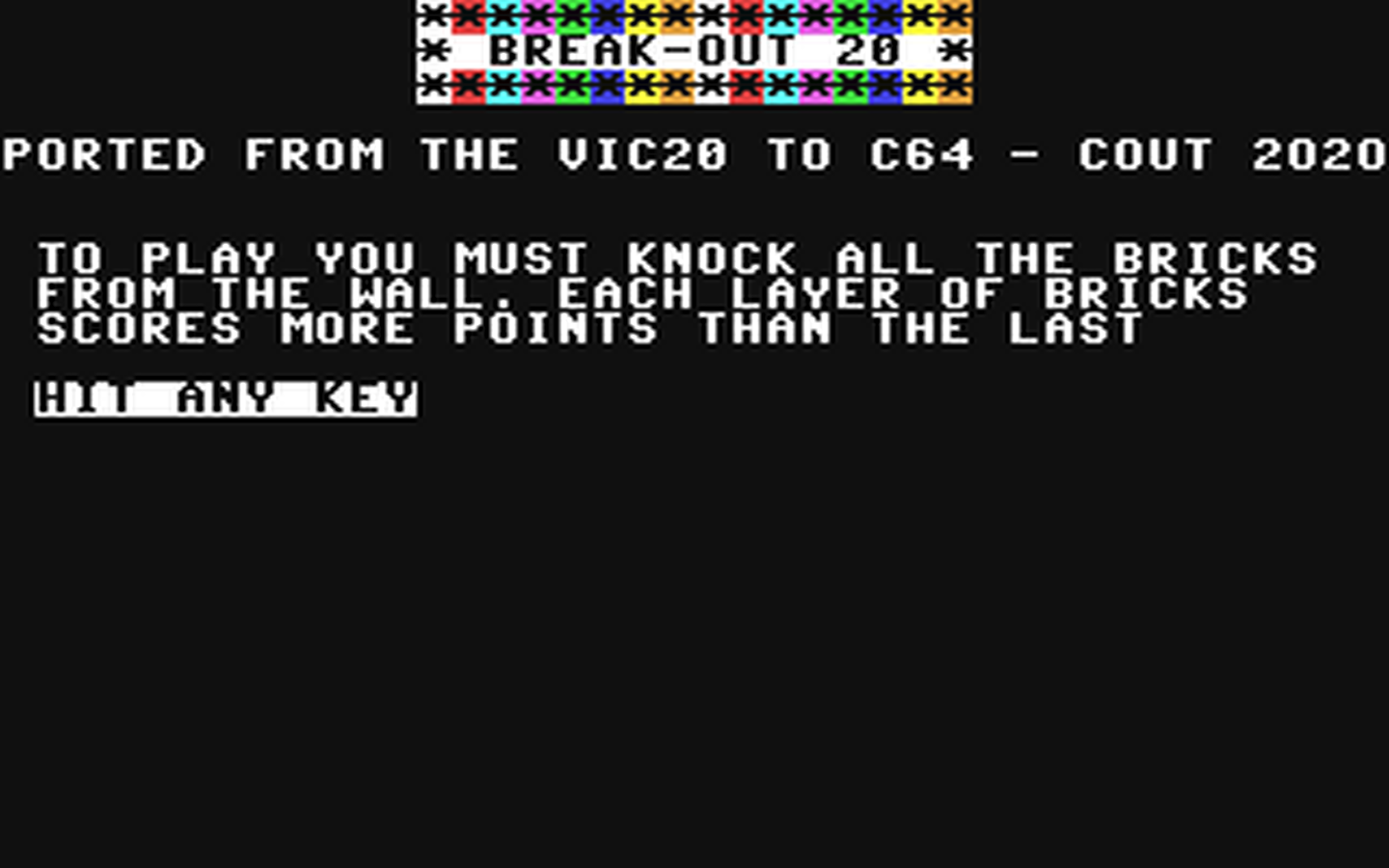 C64 GameBase Break-Out_20 (Not_Published) 2020