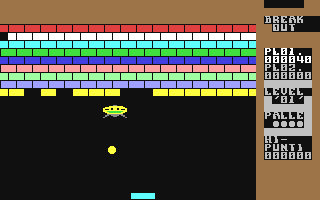 C64 GameBase Break_Out Linguaggio_Macchina/TuttoComputer 1985