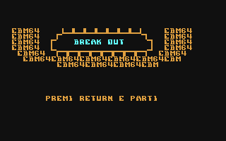 C64 GameBase Break_Out Linguaggio_Macchina/TuttoComputer 1985