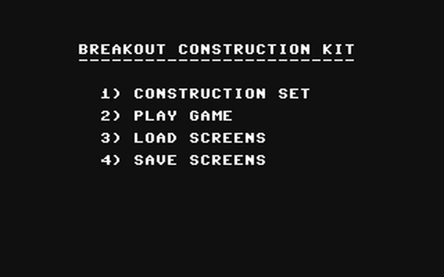 C64 GameBase Breakout_Construction_Kit (Not_Published) 1988