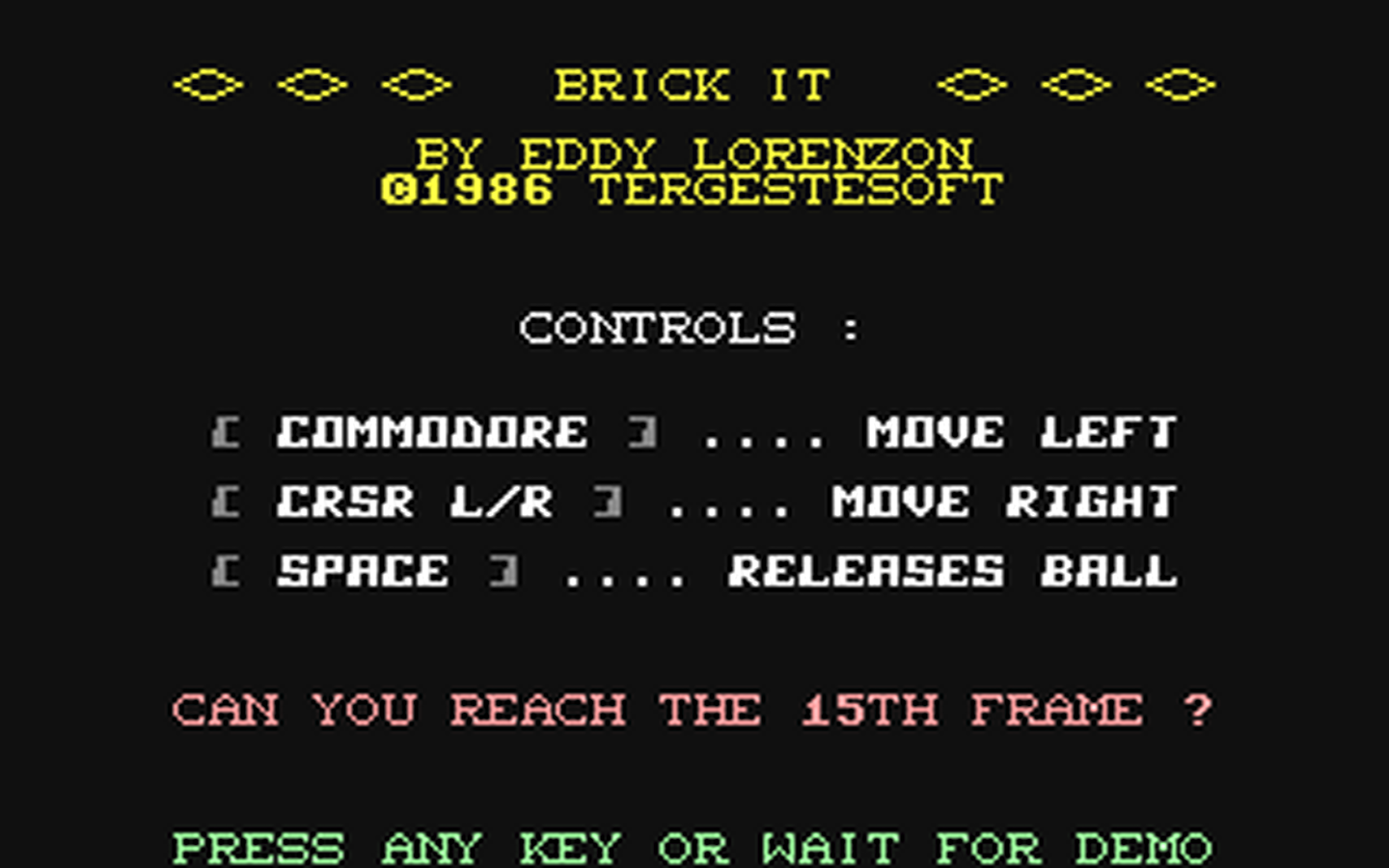 C64 GameBase Brick_It Tergeste_Software_(Tergestesoft) 1986