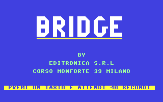 C64 GameBase Bridge Editronica_s.r.l./Commodisk 1985