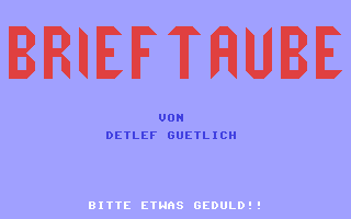 C64 GameBase Brieftaube Tronic_Verlag_GmbH/Computronic 1985