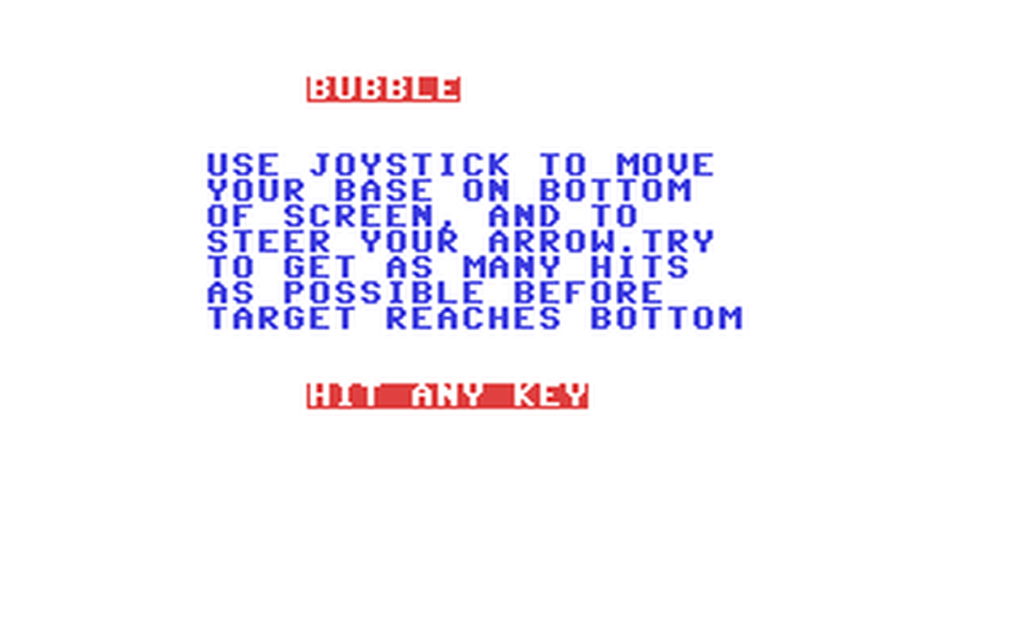 C64 GameBase Bubble Robert_J._Brady_Co. 1984