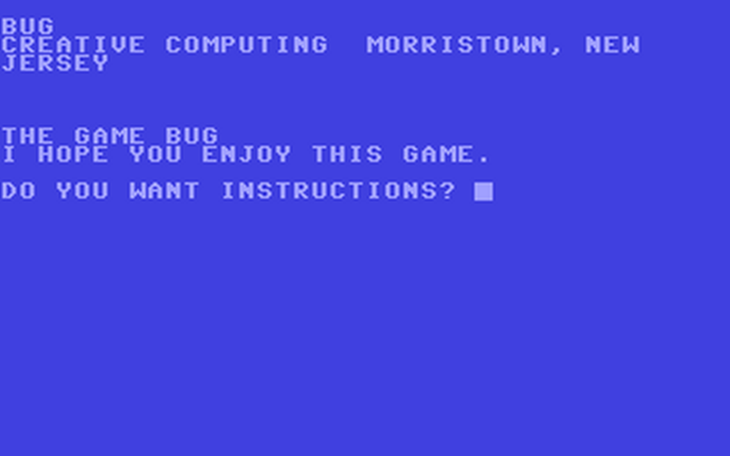 C64 GameBase Bug Creative_Computing 1978