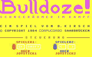 C64 GameBase Bulldoze!_-_Schneeräumer_im_Kampf Roeske_Verlag/Homecomputer 1984