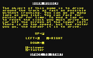 C64 GameBase Burn_Rubber COMPUTE!_Publications,_Inc. 1984