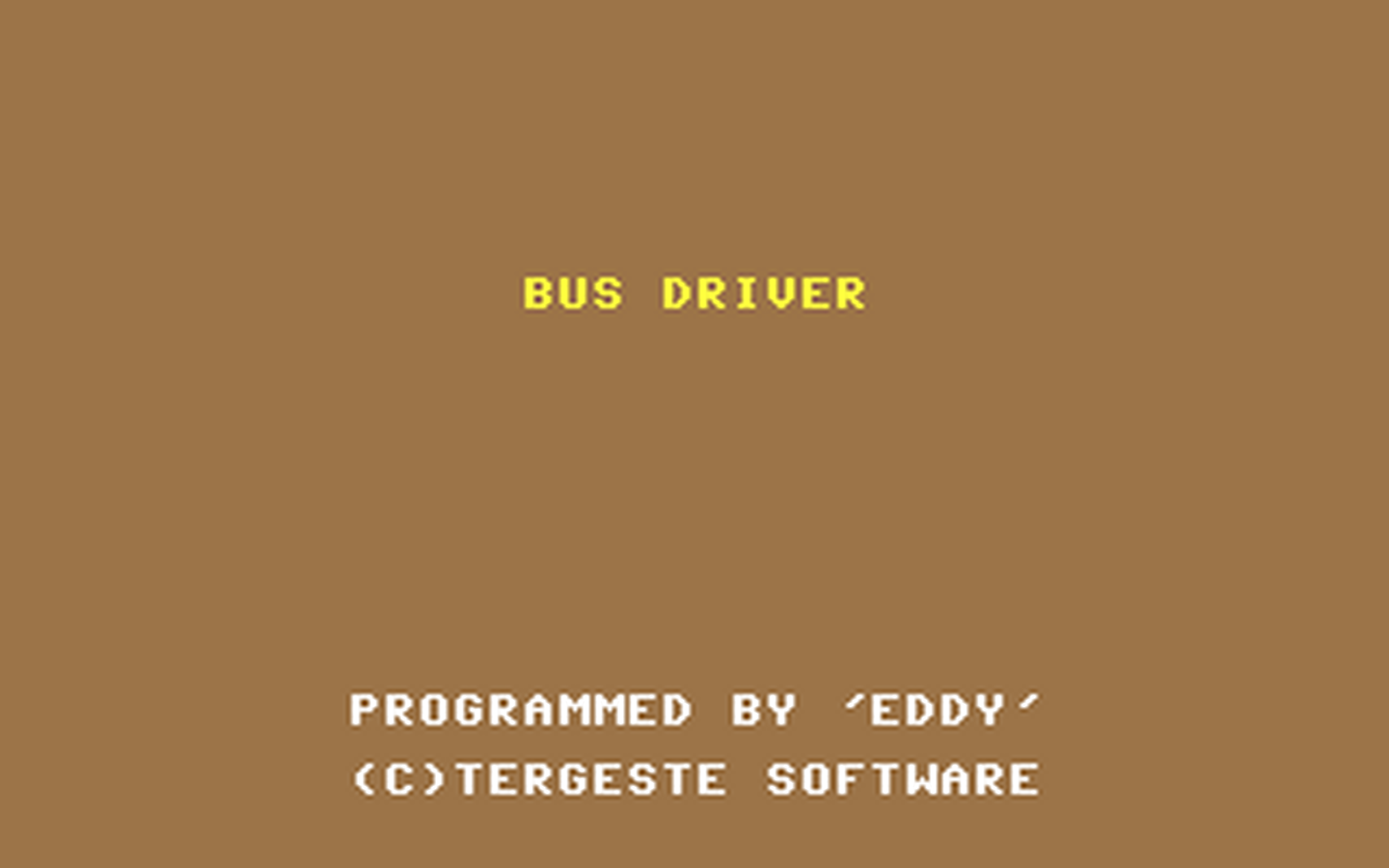 C64 GameBase Bus_Driver Tergeste_Software_(Tergestesoft) 1985