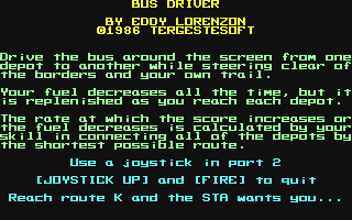 C64 GameBase Bus_Driver Tergeste_Software_(Tergestesoft) 1986