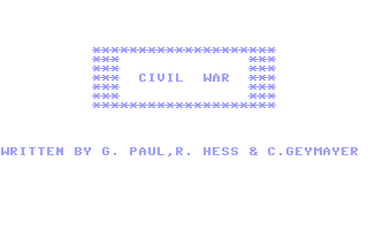C64 GameBase Civil_War