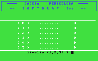 C64 GameBase Caccia_Pericolosa CESE_s.r.l./Amico_Bit 1985