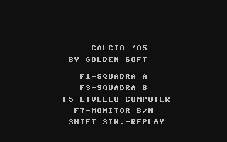 C64 GameBase Calcio Golden_Software 1985