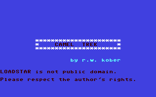 C64 GameBase Camel_Trek Loadstar/Softalk_Production 1985
