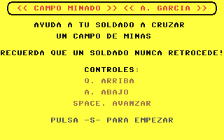 C64 GameBase Campo_Minado Grupo_de_Trabajo_Software_(GTS)_s.a./Commodore_Computer_Club 1986