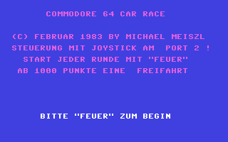 C64 GameBase Car_Race (Public_Domain) 1983