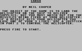 C64 GameBase Cargo Commodore_User_ 1987