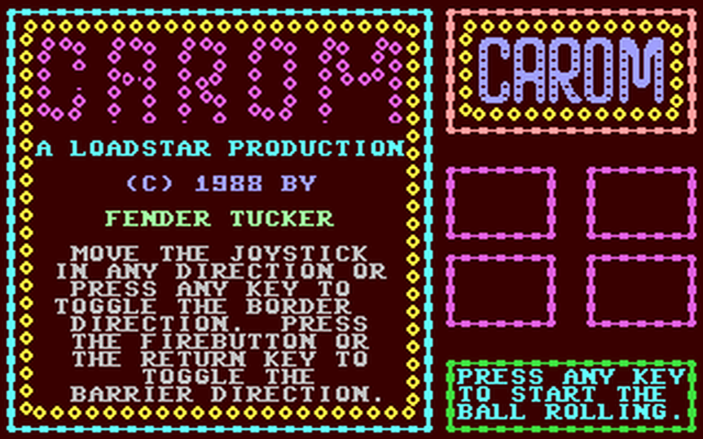 C64 GameBase Carom Loadstar/Softdisk_Publishing,_Inc. 1988