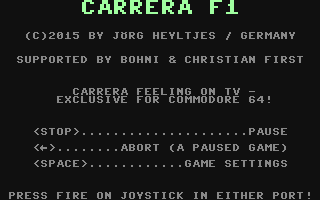 C64 GameBase Carrera_F1 (Public_Domain) 2015