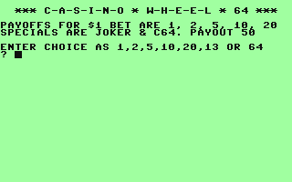 C64 GameBase Casino_Wheel_64 (Public_Domain) 2017