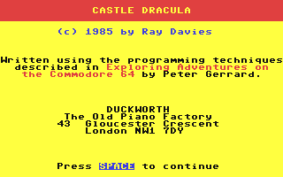 C64 GameBase Castle_Dracula Duckworth_Home_Computing 1985