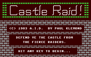 C64 GameBase Castle_Raid! AID_(Advanced_Integrated_Development) 1983